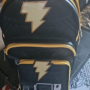 Loungefly Black Adam Lightup Backpack with Matching Wallet